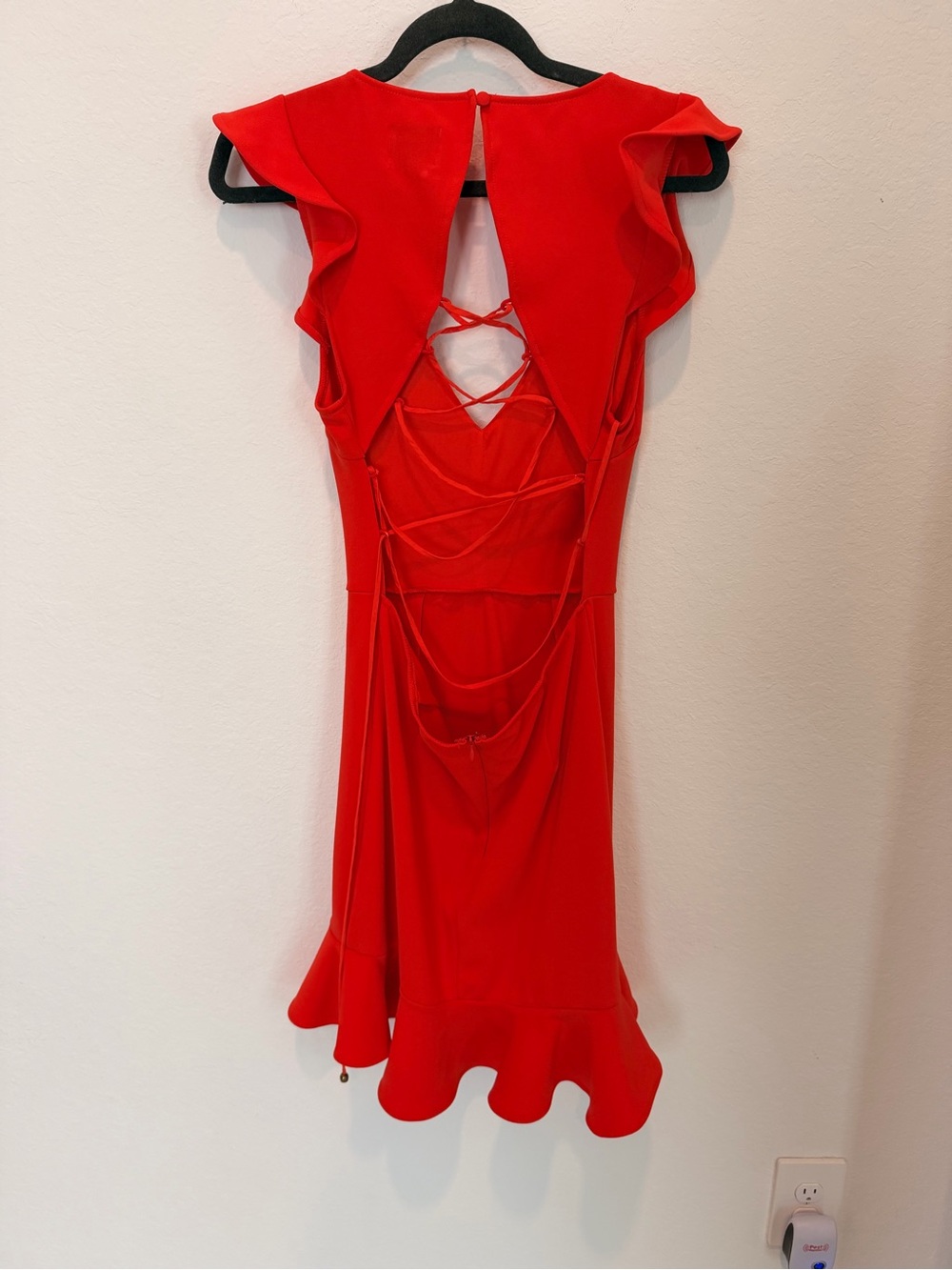 Hello Molly Red Ruffle Mini Dress - Picture 7 of 9